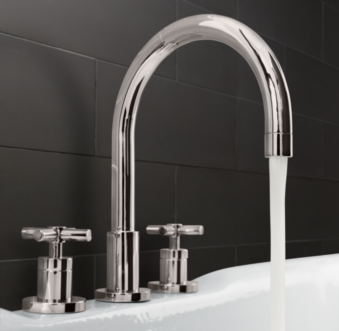 Sutton Cross-Handle Deck-Mount Tub Fill 
