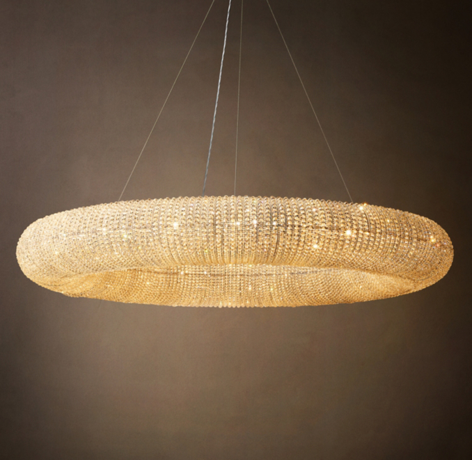 Crystal Halo Clear Round Led Chandelier