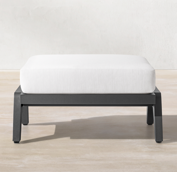 Avila Aluminum Ottoman Cushion Covers