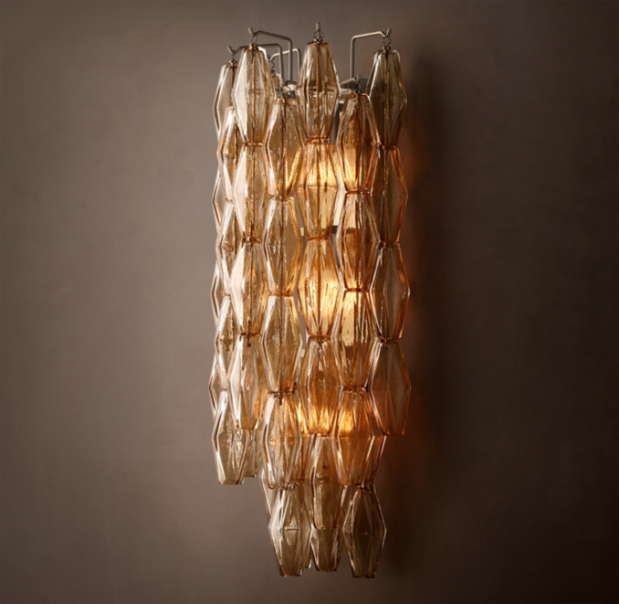 Chiara Smoke Glass Grand Sconce