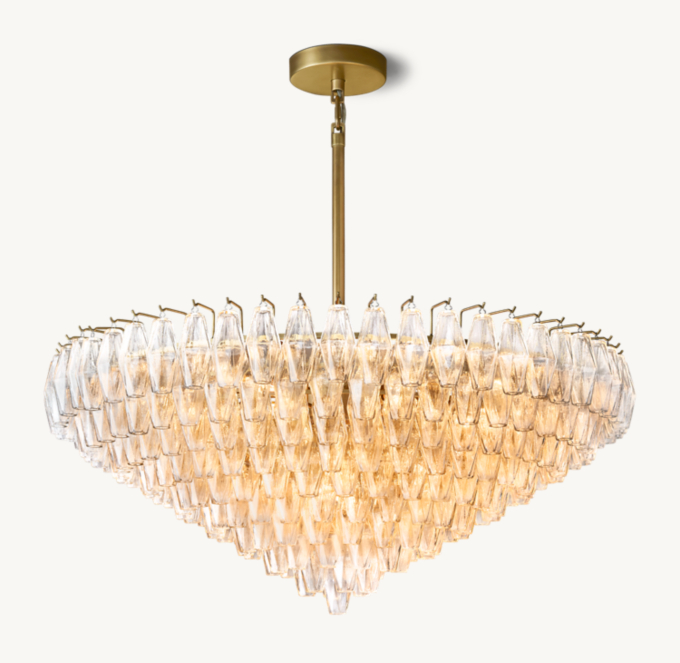 Chiara Clear Glass Tiered Round Chandelier 47\"