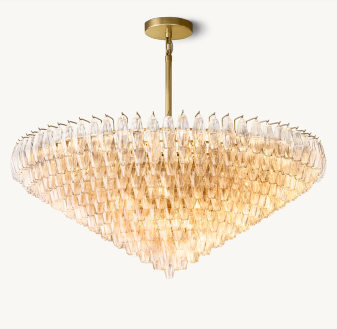 Chiara Clear Glass Tiered Round Chandelier 62\"