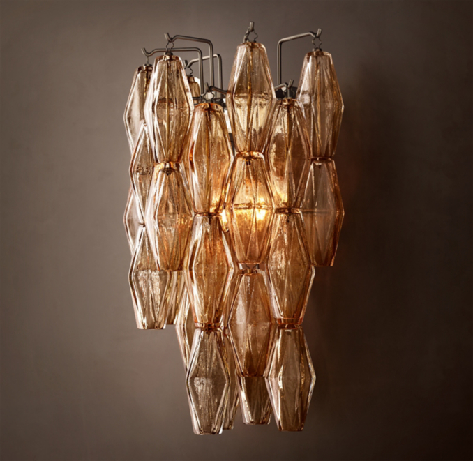 Chiara Smoke Glass Sconce