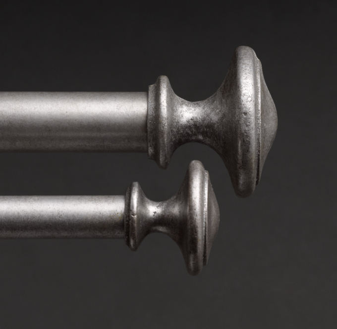 Dakota Knob Finials (Set of 2) Vintage Nickel