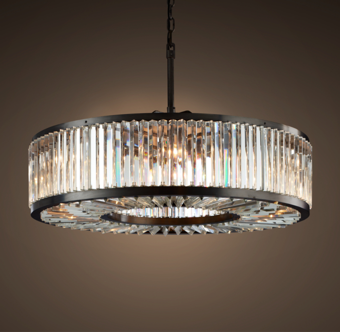 Welles Clear Crystal Round Chandelier 43"