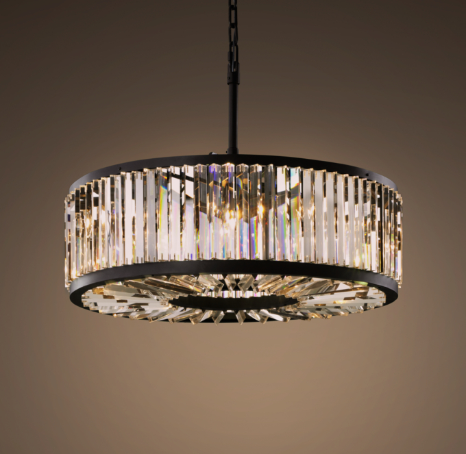 Welles Clear Crystal Round Chandelier 36