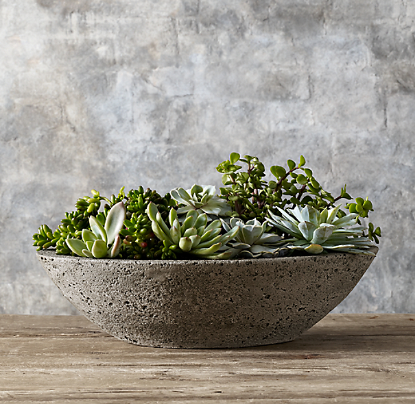 Oval Low Stone Planter Oval Low Stone Planter
