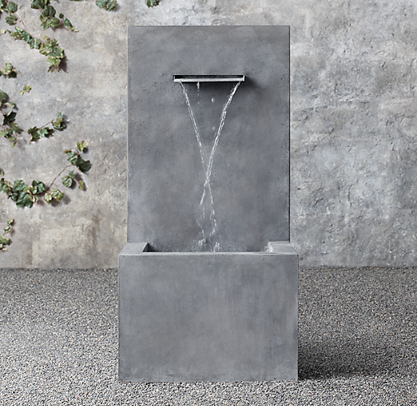 Weathered Zinc Wall Fountain 1Spout