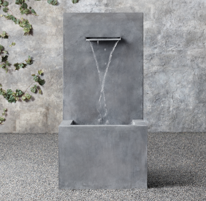 Modernist Wall Fountain 1-Spout