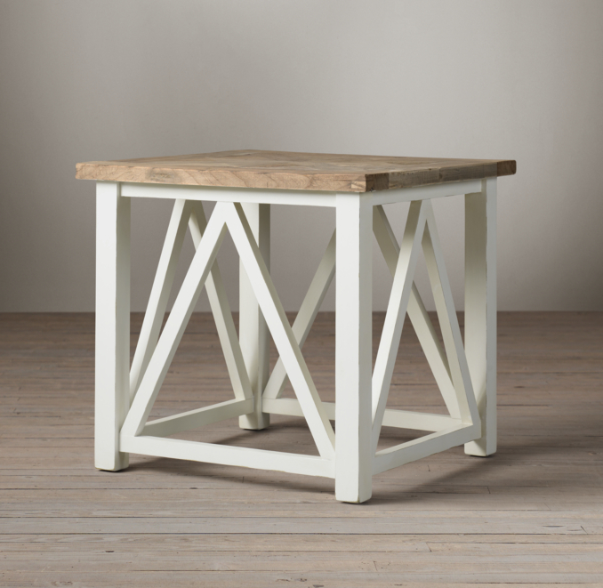 Parquet XBrace Side Table