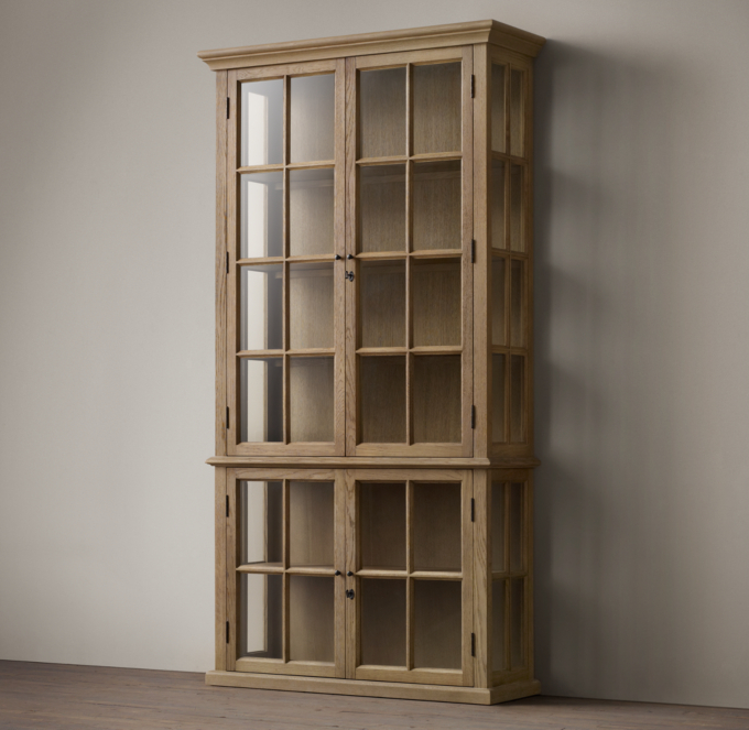 Hampton Casement DoubleDoor Glass Sideboard & Glass Hutch