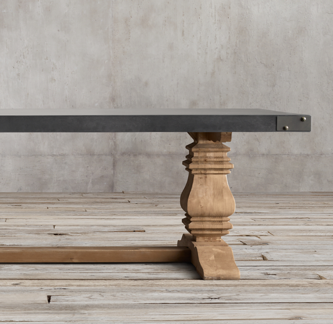 Restoration hardware concrete on sale dining table