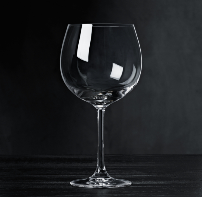 large crystal red wine glasses
