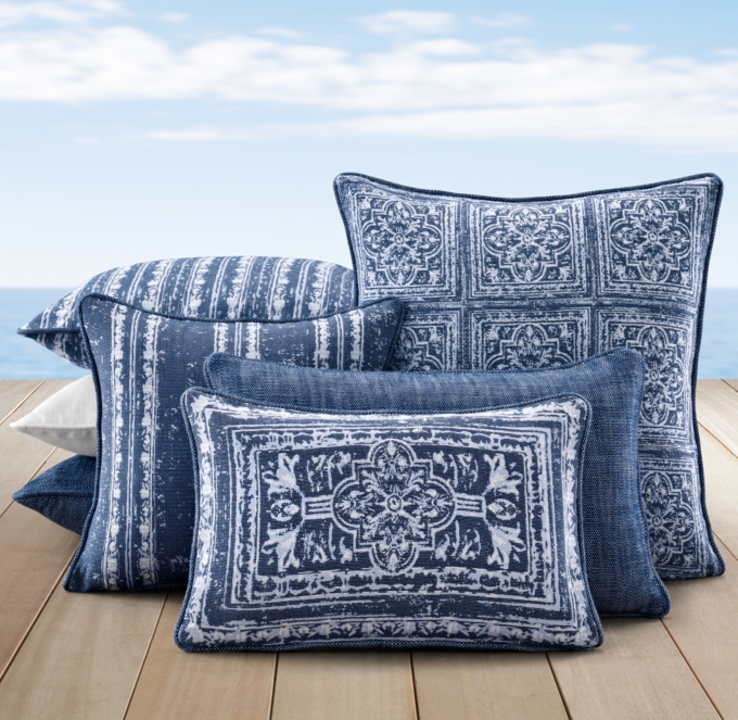 Perennials® Corsica Outdoor Pillow Cover - Royal Blue