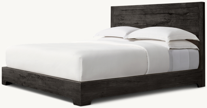 Davos Oak Panel Bed