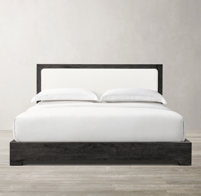 Davos Oak Fabric Panel Bed