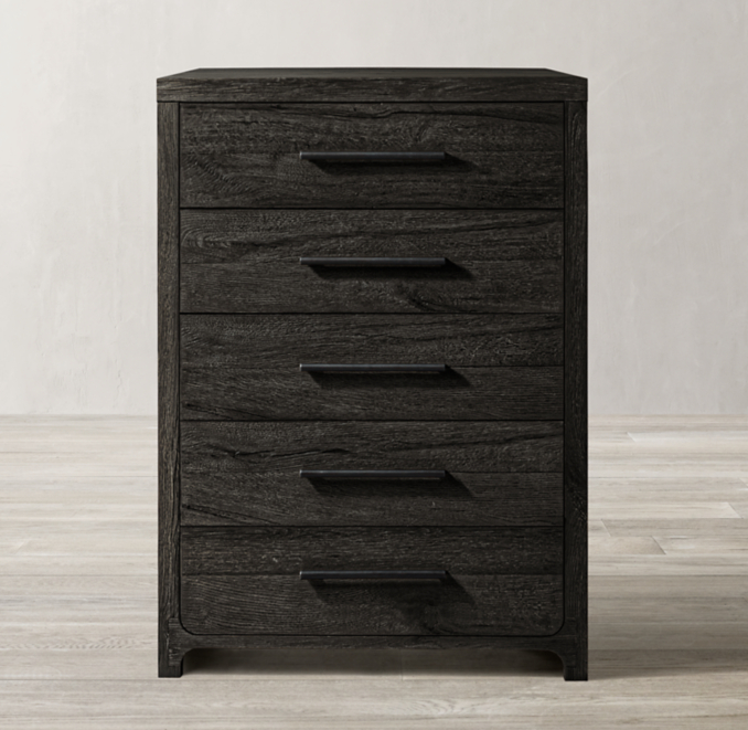 Davos Oak 5Drawer Narrow Dresser