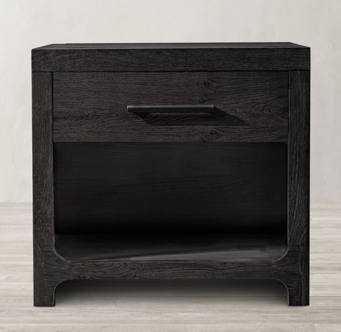 Davos Oak 26 Open Nightstand Black Oak