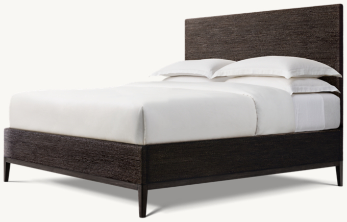 Three Quarter view of Marisol Seagrass Panel Bed 