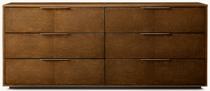 Saunderson Shagreen 6-Drawer Dresser