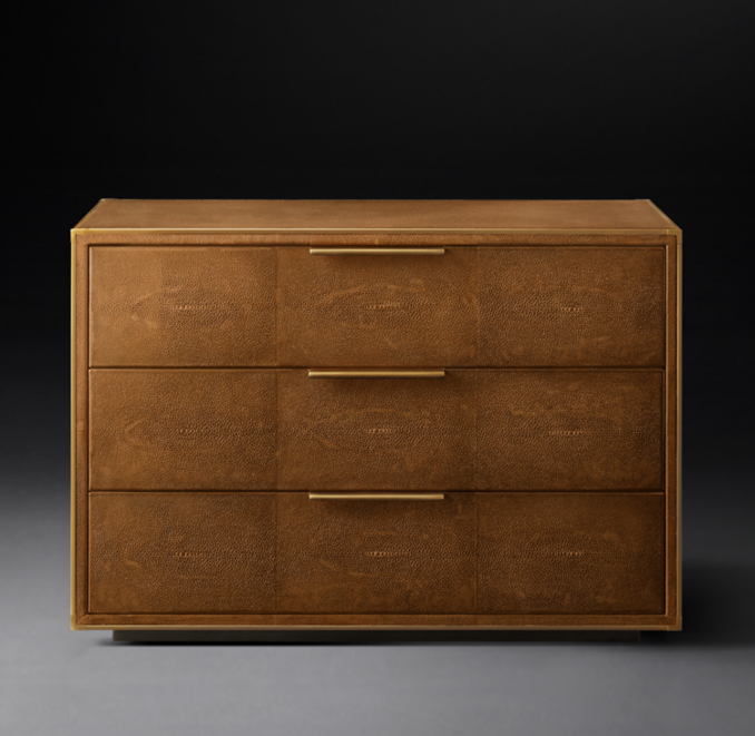 Saunderson Shagreen Closed Nightstand