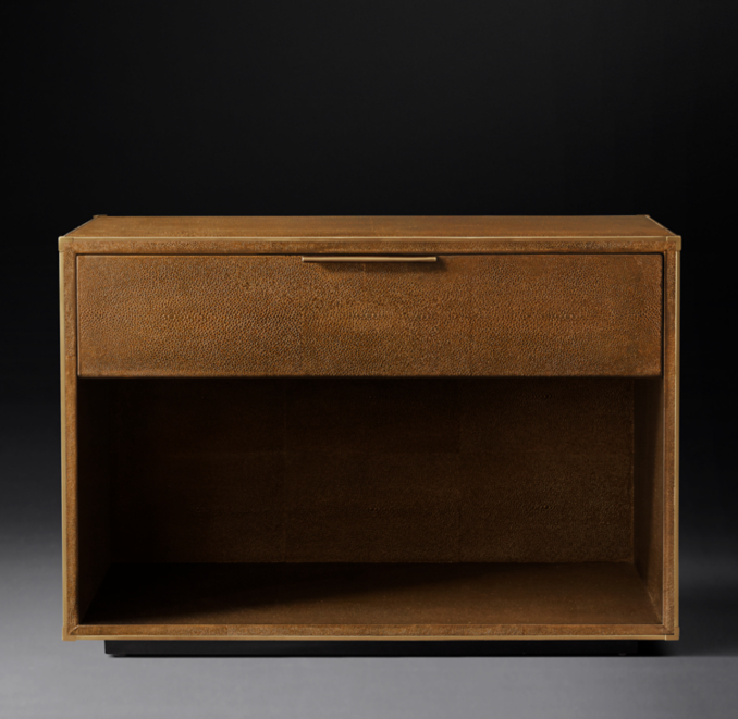 Saunderson Shagreen Open Nightstand