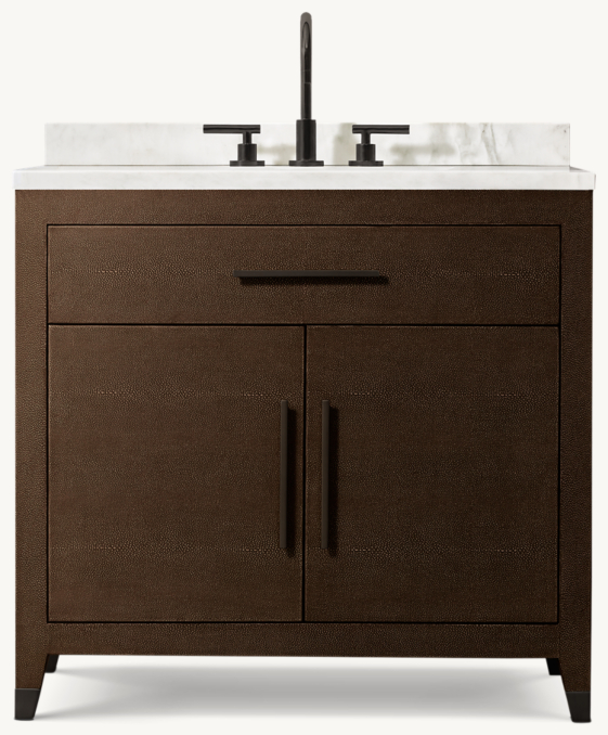 Front view of Graydon Shagreen Single Vanity 