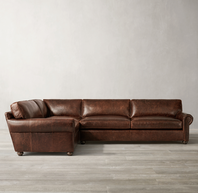 Original Lancaster Leather Left-Arm L-Sectional