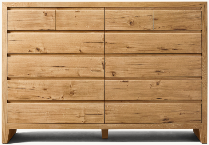 Wyeth Oak 12-Drawer Dresser