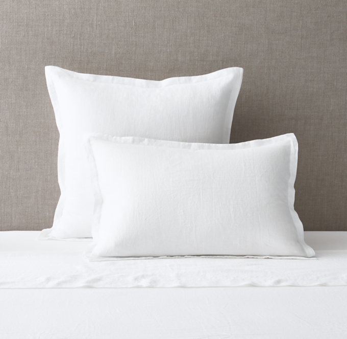 Italian Heritage Washed Linen Flange Sham