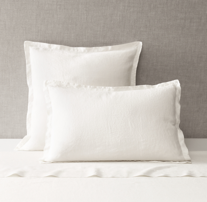 Belgian Linen Pillow Shams - Classic Ivory