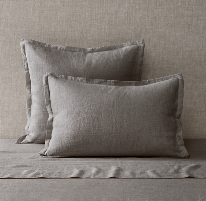 Italian Heritage Washed Linen Flange Sham