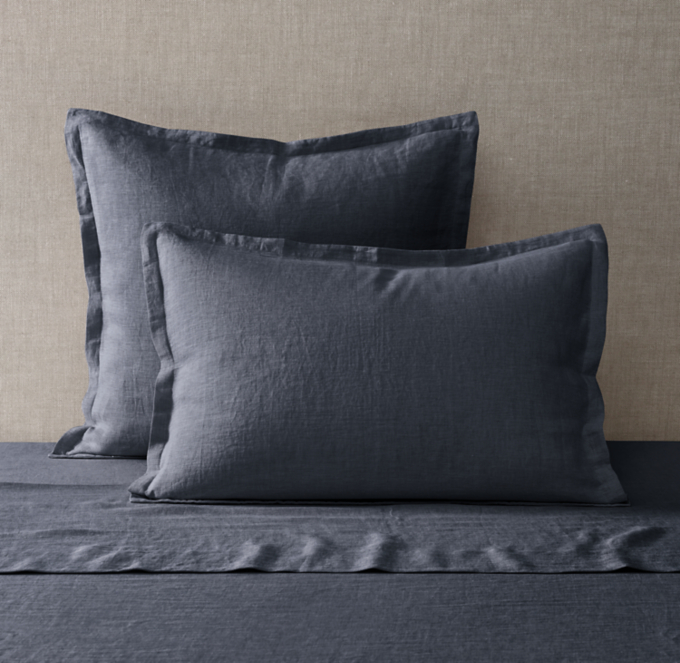 Italian Heritage Washed Linen Flange Sham