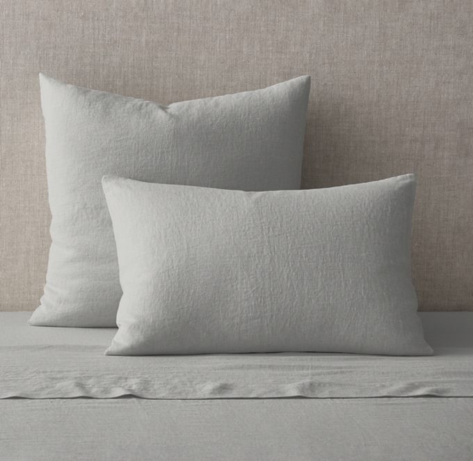 Italian Heritage Washed Linen Knife-Edge Sham