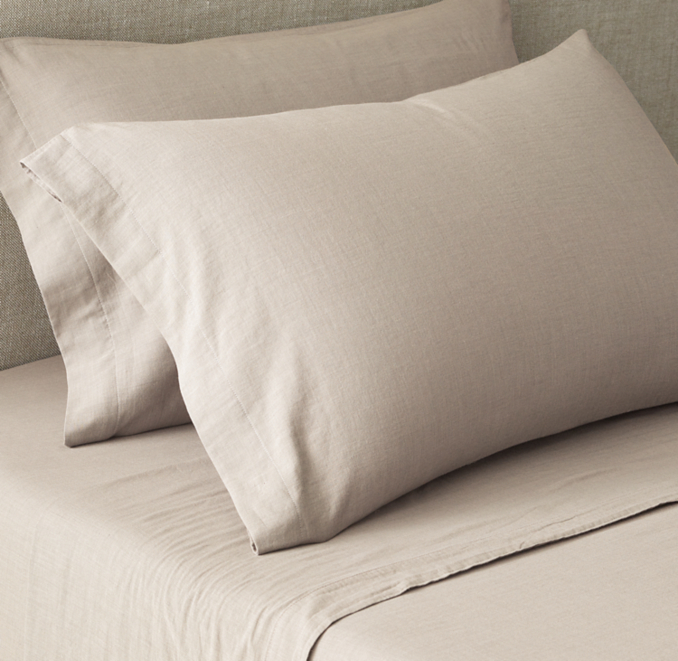 Front view of Italian Garment-Dyed Cotton Gauze Sheet Set 