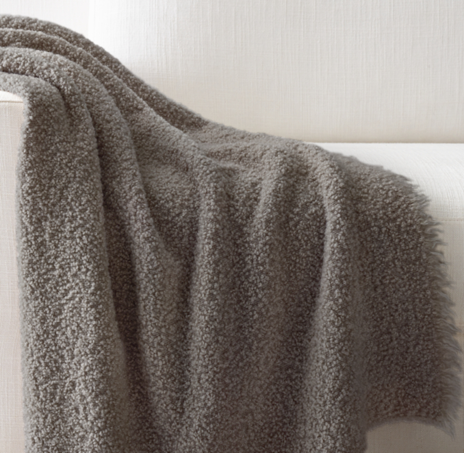 Italian GarmentDyed Alpaca Bouclé Throw