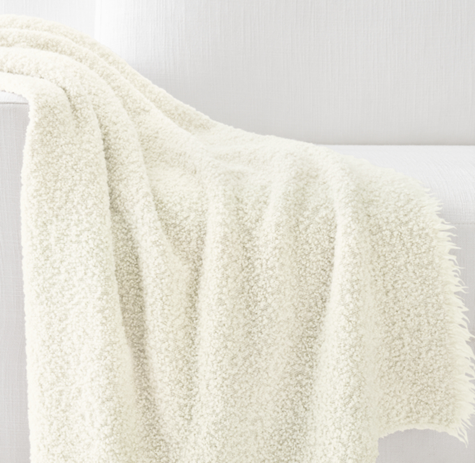 Restoration hardware alpaca online throw