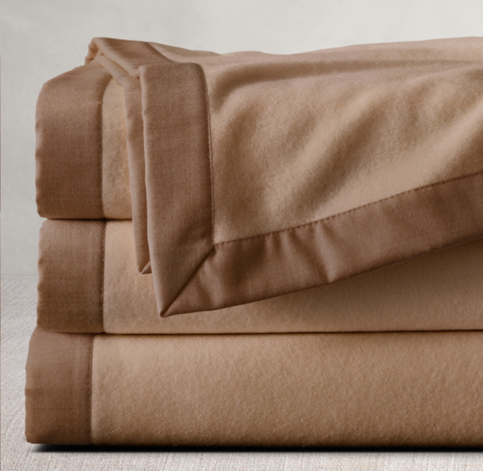 Front view of Luxe Cashmere Framed Blanket 