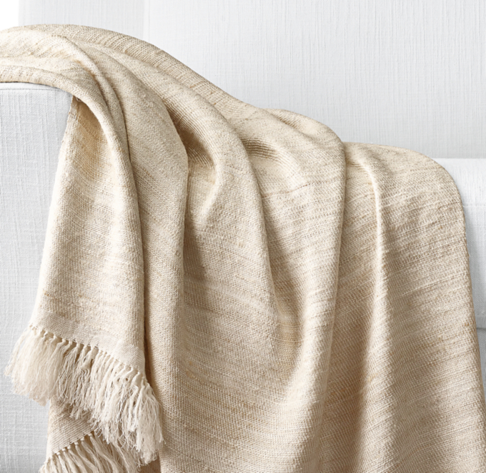 Raw Silk Throw