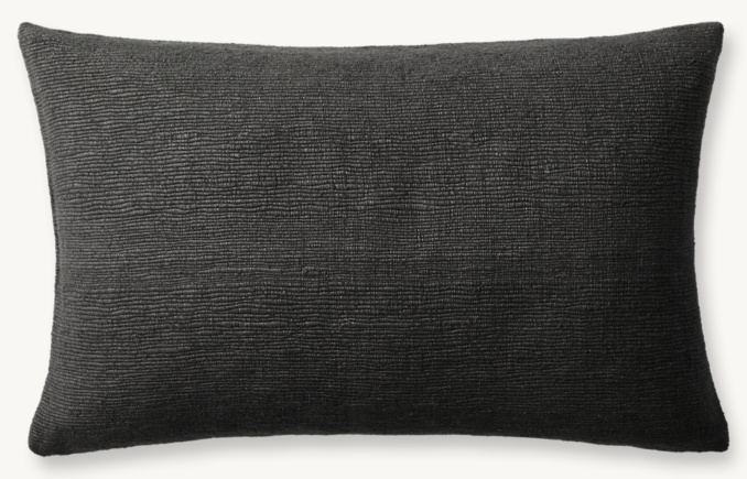 Overhead view of Seta Raw Silk Faille Pillow Cover - Lumbar 