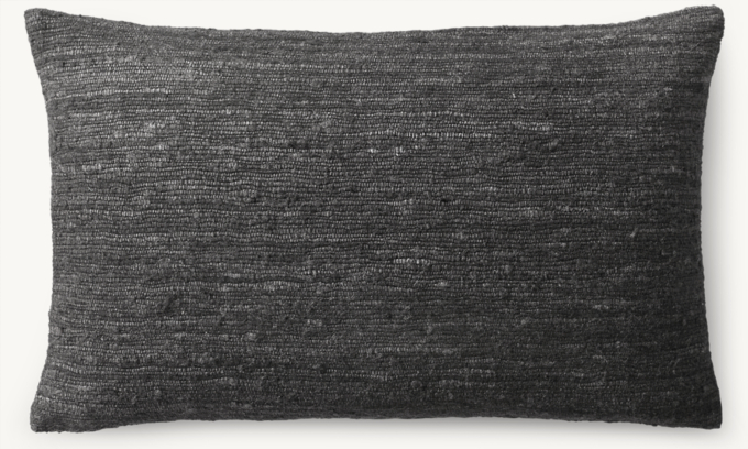 Seta Raw Silk Textured Pillow Cover - Lumbar 