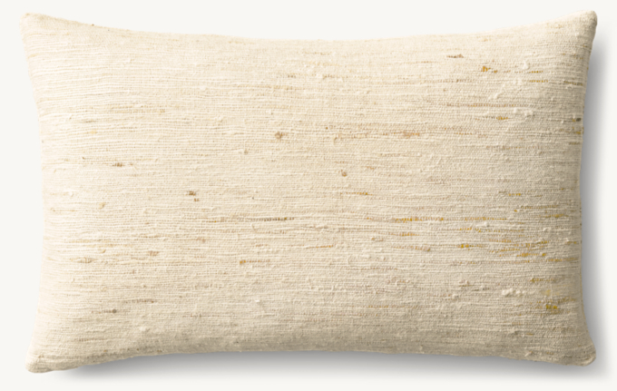 Seta Raw Silk Marled Pillow Cover - Lumbar