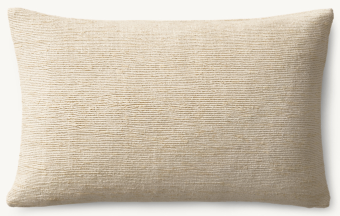 Seta Raw Silk Faille Pillow Cover - Lumbar 