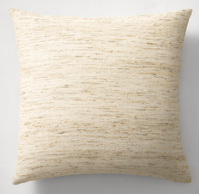 Seta Raw Silk Marled Pillow Cover Square