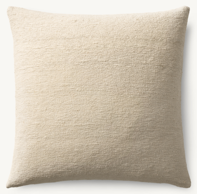 Overhead view of Seta Raw Silk Faille Pillow Cover - Square 