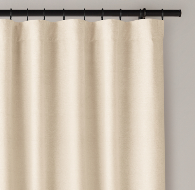 Seta Raw Silk Faille Drapery - Rod-Pocket