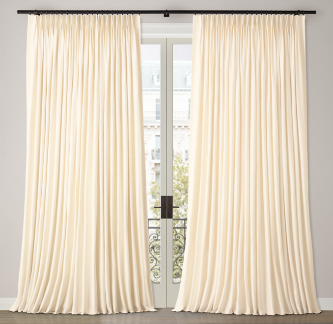 Custom Silk Dupioni 2Fold FrenchPleat Drapery