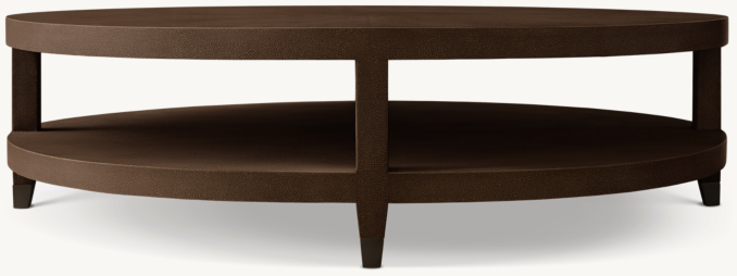 Front view of Graydon Shagreen Round Coffee Table 