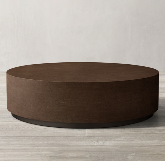 Graydon Shagreen Plinth Round Coffee Table