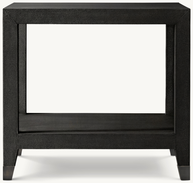 Vue de Face - Graydon Galuchat - Table D'Appoint Carrée - Bronze